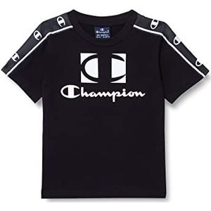 Champion Legacy American Tape-Graphic S/S T-shirt voor kinderen en jongens, zwart, 3-4 jaar, zwart.