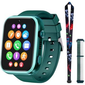 LiveGo Veilige 4G smartwatch voor kinderen met camera, GPS-tracker, SOS-oproep voor kinderen van 4 tot 12 jaar, verjaardagscadeau voor schooldag (T45, groen)