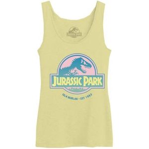 Jurassic Park Wojupamtk010 Tanktop voor dames, 1 stuk, Geel.