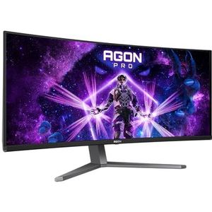 AOC Agon PRO AG346UCDAM Gaming Monitor OLED WQHD 34 inch 175Hz, 0,03ms, FreeSync Premium Pro, Comp. G-Sync, HDR400 (3440x1440, 2x HDMI, DisplayPort, USB-hub) zwart