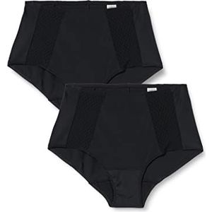 Dim EcoDIM Damesslip, platte buik, 2 stuks, zwart., XS