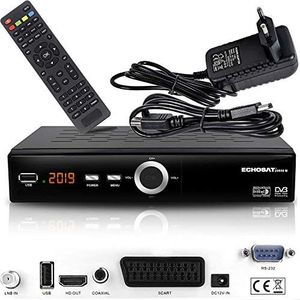 HD-line Echosat 20900 M Digitale satellietontvanger (HDTV, DVB-S/S2, HDMI, SCART, 2x USB 2.0, Full HD 1080p) [voorgeprogrammeerd voor Astra Hotbird Turquois]