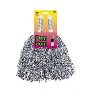 Smiffys Pompon zilver metallic, paar