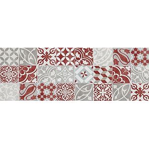 VINILIKO, Vinyl tapijt, antieke look, rood, 50 x 140 cm