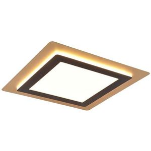 Trio Morgan 641510280 led-plafondlamp, mat zwart/goud, acryl, 46 watt led, afstandsbediening