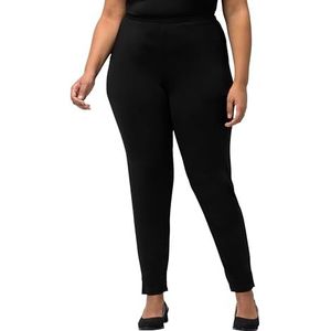 Ulla Popken Damesbroek, grote maten, broek, wortel, elastische band 709798, SCHWARZ