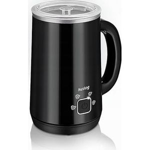 Huslog Mousseur à lait avec chauffage, 4 modes de moussage de lait, 500 W, noir