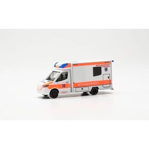 herpa Mercedes-Benz Sprinter 18 Fahrtec RTW miniatuurauto - reddingsdienst van het Duitse leger - miniatuur op schaal 1:87 - Made in Germany - kunststof model