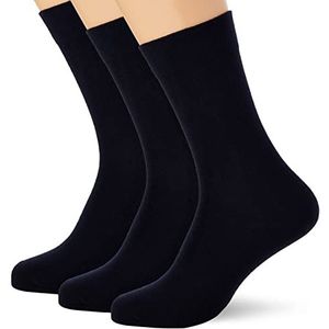Nur Der 485501/heren zonder rubber 3-delige sokken, blauw (maritiem 190), FR (Fabrikant maat: 39-42) (3 stuks) heren, Blauw