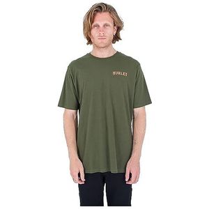 Hurley Evd Tiger Palm Ss T-shirt voor heren, Houtskoolvaren
