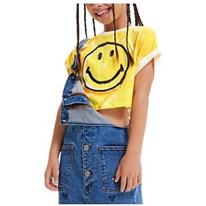 Desigual Ts_smiley Limon 8026 Amorito T-shirt voor meisjes, Citroengras