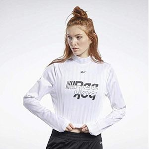 Reebok Wor Myt Croppedlongsleeve voor dames, Wit.