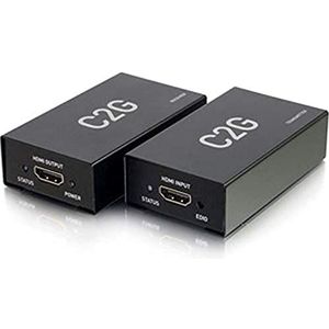 C2G HDMI-verlenging, HDMI-verlengkabel naar Cat5/6, ondersteunt 1080p, tot 50 meter, zwart, kabel naar GB 60180