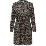 ONLY Onlcory L/S V-hals tuniek Wvn Noos dames, Zwart (zwart/grijs: Cora Grafisch)