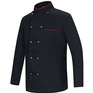 MISEMIYA - Cookjas voor dames - Uniform Chef dames keukenjas - Ref.8441, koksjas 844 zwart