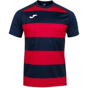 Joma Prorugby II T-shirt met korte mouwen, uniseks, Zwart/Rood