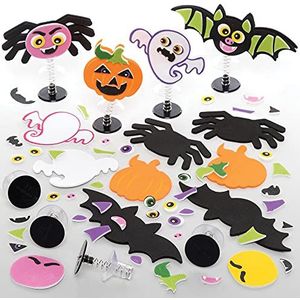 Baker Ross FE849 speelgoed voor kinderen, Halloween-motief, 8 stuks, creatief speelgoed, mini-speelgoed, veerspeelgoed, creatieve vrije tijd kinderen