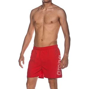 arena Fundamentals zwembroek voor heren, sneldrogend, zijzakken, trekkoord, zacht materiaal, rood (rood/wit)
