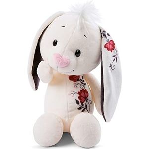 NICI Pluche dier konijn 35 cm met romantische tatoeageprint op het oor - pluche konijn voor meisjes, jongens en baby's - pluizig pluche dier om te knuffelen, te spelen en cadeau te geven -