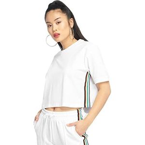 Urban Classics Multicolor Side Taped Dames T-Shirt wit (White 00220), XXL, wit (White 00220)