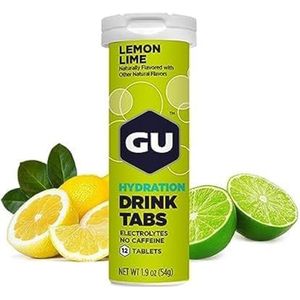 GU Brew Hydration Drink Tabs (elektrolytische bruistabletten), limoengroen (citroen)