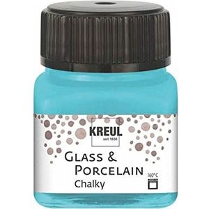 Kreul 16638 - Glas & Porselein Chalky Ice Mint, glas 20 ml, zacht - verf op waterbasis, sneldrogend, dekkend