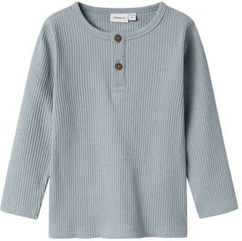 Nmmbart Ls Slim Top, grijs, 104, grijs.