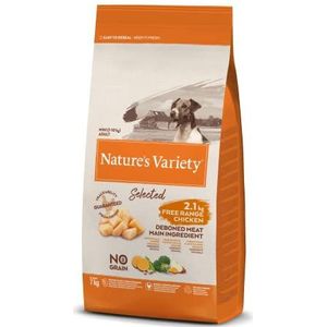 Nature's Variety Selected - Droogvoer voor volwassen honden van Petit Race – graanvrij – met kip buiten zonder botten – 7 kg