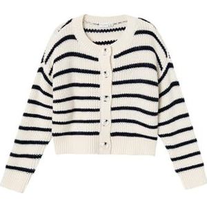 NAME IT Nkfveronja Ls Boxy Knit Card Cardigan voor meisjes, Jet Stream