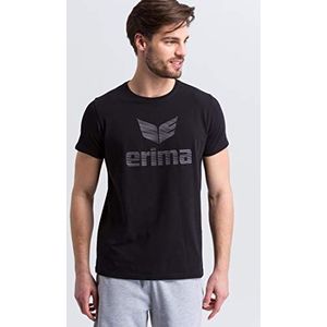 Erima Essentiële T-shirt voor heren, Zwart/Grijs