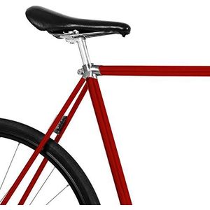 MOOXIBIKE Chillired Rode glanzende fietsfolie voor racefiets, mountainbike, trekkingfiets, Fixie, Nederlands, stadsfiets, scooter, rollator, voor een frame van ca. 13 cm