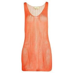 myMo Dames gebreide jurk Neon Oranje XS/S Neon Oranje Neon Oranje, Neon Oranje