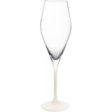 Villeroy & Boch - Manufacture Rock wit champagneglazen set, 4 stuks champagneglazen en mousserende glazen, 260 ml, kristallijn, leisteenlook, mat wit
