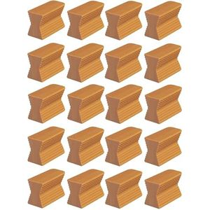 cyclingcolors Lot de 20 ferrures de socle, 16 mm, pour cadre de porte, fenêtre, baies vitrées, ferrures de montage, marron