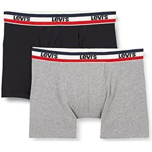 Levi's Sportswear Logo Boxers Briefs Slip (2-pack), Schwarz / Grau Melange, S