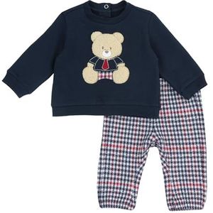 Chicco, Ensemble bébé avec sweat et pantalon, en tissu chaud et doux, confortable et pratique, vêtements pour bébé 0-24 mois, idée cadeau pour bébé, conçu en Italie, Bleu (1), 0 mois