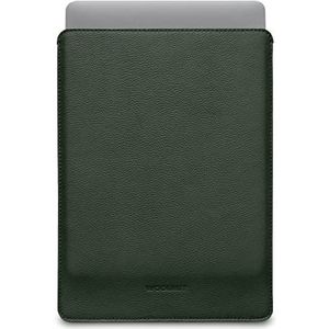 Woolnut MacBook Pro 14 inch lederen tas groen