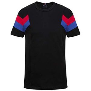 Le Coq Sportif Tri tee SS N°1 T-shirt voor kinderen, zwart.