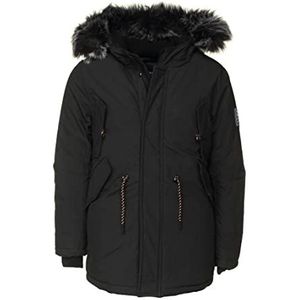 Teddy Smith, P-Andrea Jr, Parka, anthracite, Taille 8 Enfants et adolescents, Charbon, 10 ans