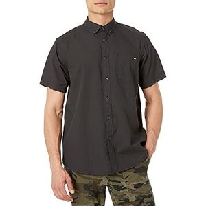 BILLABONG Klassiek bedrukt geweven shirt met korte mouwen en knoopsluiting voor heren, zwart.