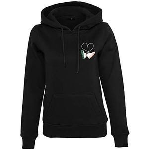 Mister Tee Dames Hoodie Kicks Love EMB Zwart S Zwart S Zwart S, SCHWARZ