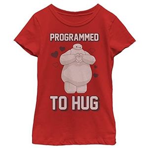 Disney Big Hero Six Programmed To Hug Girls T-shirt met korte mouwen rood, Rood
