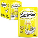 CATISFACTIONS Kattentraktaties met kaassmaak, 6 zakjes van 60 g, beloningen voor volwassen katten en kittens