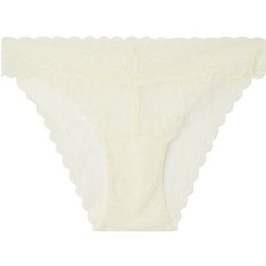 women'secret Culotte en dentelle beige pour femme, ivoire, M