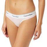 Calvin Klein dames string Modern Cotton, draad van zachte katoenmix, met stretch-aandeel, elastische band, maten: XS - XL, Roze (Nymphs Thigh 2Nt), S