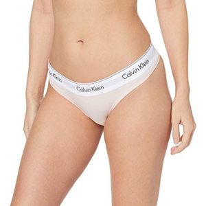 Calvin Klein dames string Modern Cotton, draad van zachte katoenmix, met stretch-aandeel, elastische band, maten: XS - XL, Roze (Nymphs Thigh 2Nt), S