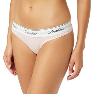 Calvin Klein dames string Modern Cotton, draad van zachte katoenmix, met stretch-aandeel, elastische band, maten: XS - XL, Roze (Nymphs Thigh 2Nt), XS