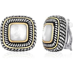 LILIE&WHITE Gouden creolen voor dames, modieuze clip-on oorbellen voor meisjes, dikke creolen zonder piercing, modesieraden, cadeau, Koper