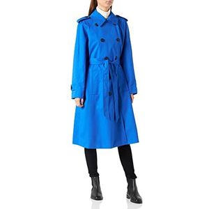 Tommy Hilfiger Trenchcoat van katoenmix voor dames, Blauw