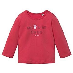 TOM TAILOR Baby Unisex T-shirt met lange mouwen geranium|rood, 50-56, geranium|rood.